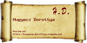 Hugyecz Dorottya névjegykártya